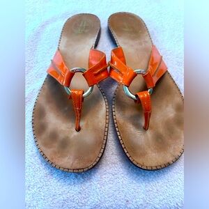 🌴Lilly Pulitzer 🌴Palm Beach Collection🌴 Neon Orange Sandals🌴9M🌴
